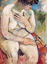 Jules Pascin, Zittend naakt, 1907 van Atelier Liesjes thumbnail