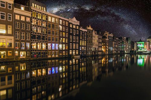 Damrak Amsterdam van Sidney Portier