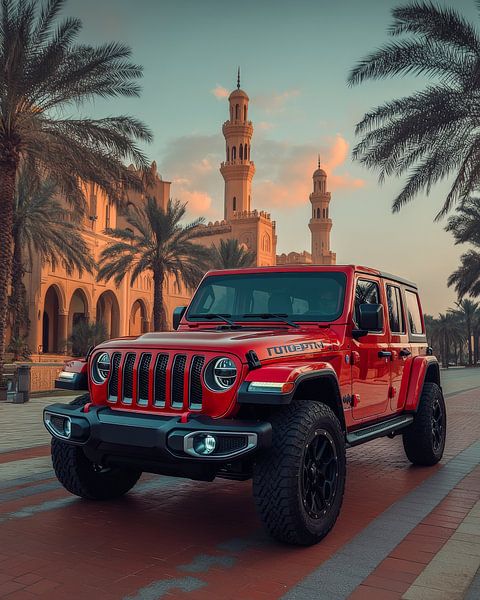 Robuuste Jeep Wrangler in Majestic Dunes van Lufy