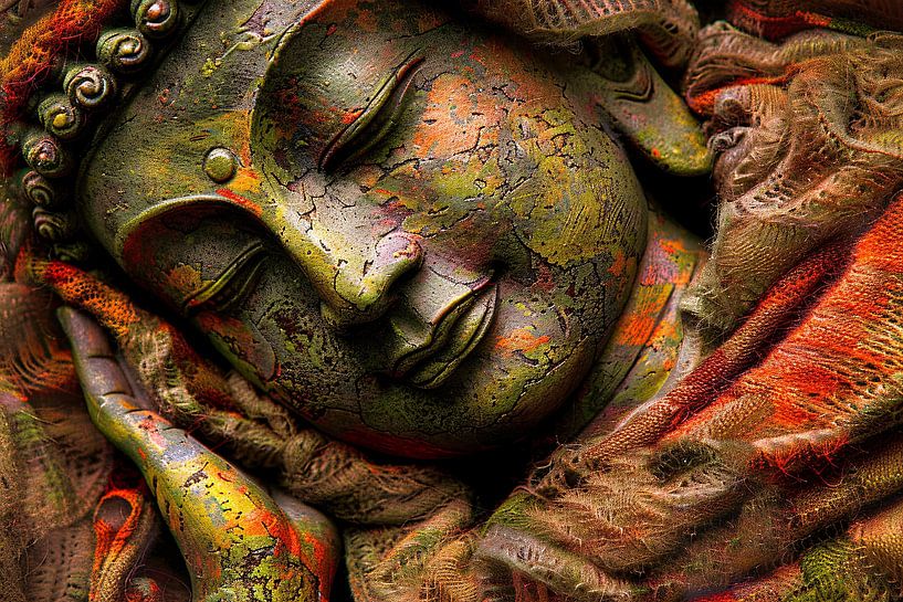Sleeping Buddha in colourful enclosure by Imperial Art House