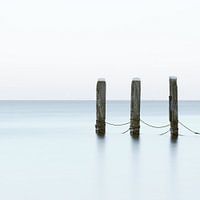 Bollards at the Horse of Marken (seascape)