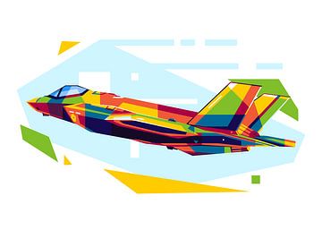 F-35 Lightning II in WPAP Illustratie van Lintang Wicaksono