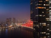 Rotterdams stadsgezicht, rode Erasmsubrug van David Zisky thumbnail