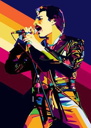 Freddie Mercury Style WPAP von SW Artwork