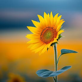 Geel natuur landschap zonnebloemen van PixelPrestige