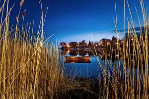 Rowing boat in the harbour of Lauterbach by Rob Boon