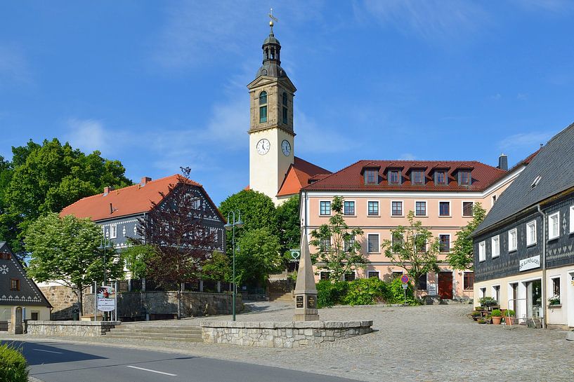 Market place of Sohland Spree by Karin Jähne