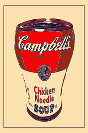 Fragmentismo: Campbells Hühnersuppe mit Nudeln von Koeien van Klaas
