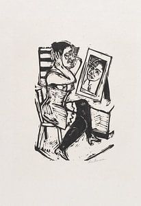 Toilet making (in front of the mirror), MAX BECKMANN, 1923 by Atelier Liesjes