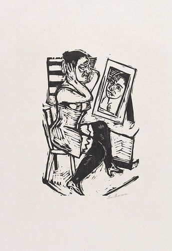 Toilet maken (voor de spiegel), MAX BECKMANN, 1923