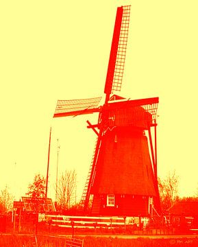 Haarlemse Molen - Rood Geel by Yvon van der Wijk