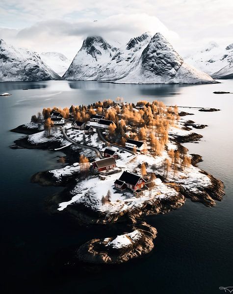 La Norvège en hiver par fernlichtsicht