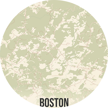 Vintage landkaart van Boston (Virginia), USA. van Rezona
