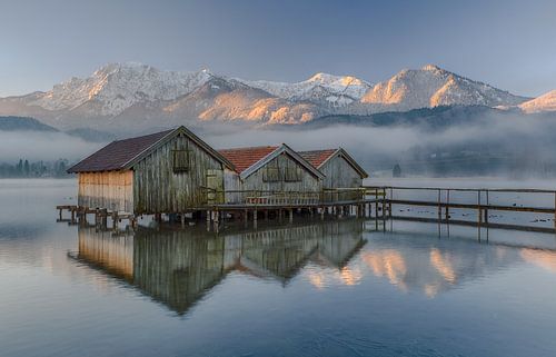 Winter am Kochelsee in Bayern