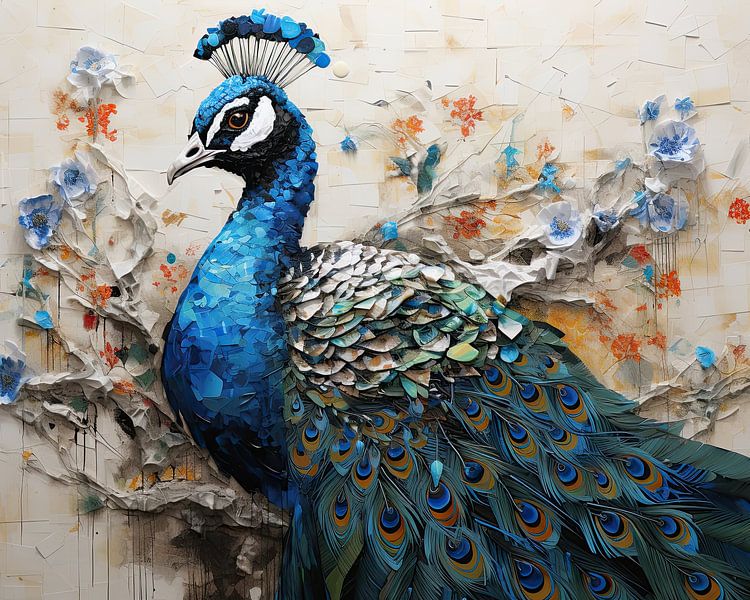 Bird Peacock by Eye catching paintings