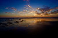 colourful sunset reflected in the ocean