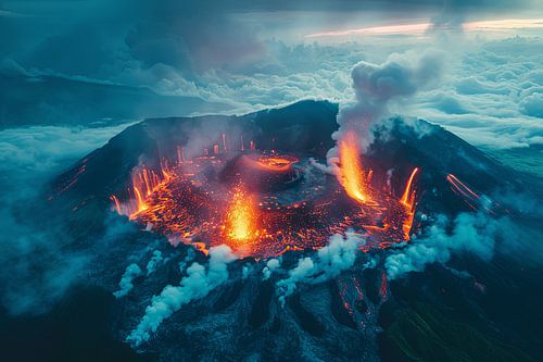 luchtfotografie boven stad en land