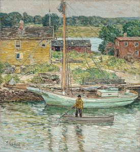 Oyster Sloop, Cos Cob, Childe Hassam