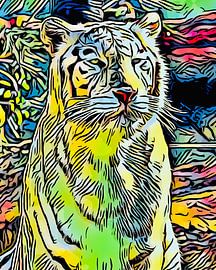 Predatory cat by zam art