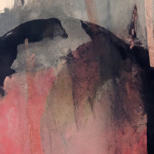 Abstrakter Minimalismus in Schwarz, Weiß und Rosa von Studio Allee