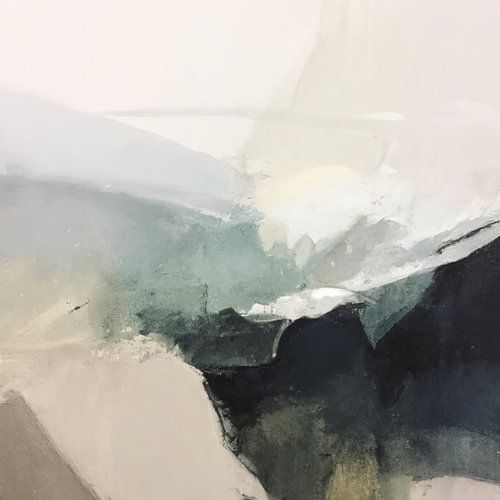 Abstract landschap in aardetinten van Studio Allee