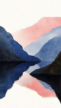 Verträumte Berge: Eine schöne Reflexion in der Stille von But First Framing