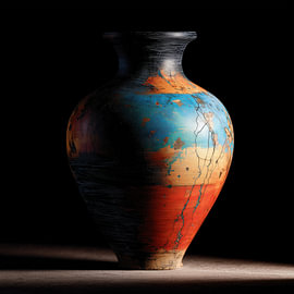 Almost-broken coloured vase by TheXclusive Art