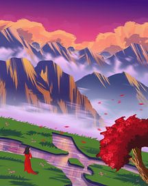 wind afternoon with Nature Mountain by Saffiera Devi