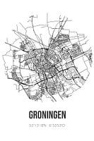 Groningue (Groningen) | Carte | Noir et Blanc