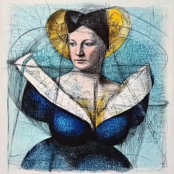 Zeeuws goud, een vrouwenportret van Vlindertuin-Art