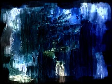 Abstract in blauwe tinten van Maurice Dawson