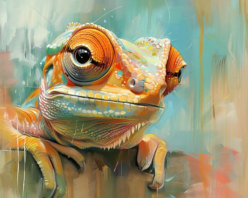 Le caméléon de la peinture