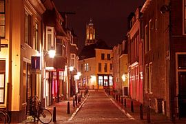 Cityscape of Utrecht with the Dom tower at night by Eye on You