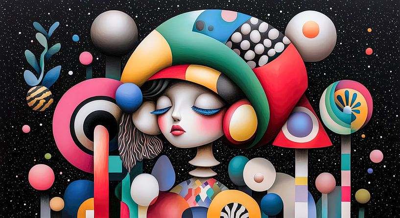 Bunt verträumte Sternenpoesie von Klaus Tesching - Art-AI