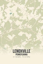 Carte ancienne de Lenoxville (Pennsylvanie), USA. sur Affiches de lieux