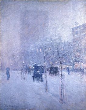Childe Hassam, Late namiddag, New York, Winter, 1900 van Atelier Liesjes