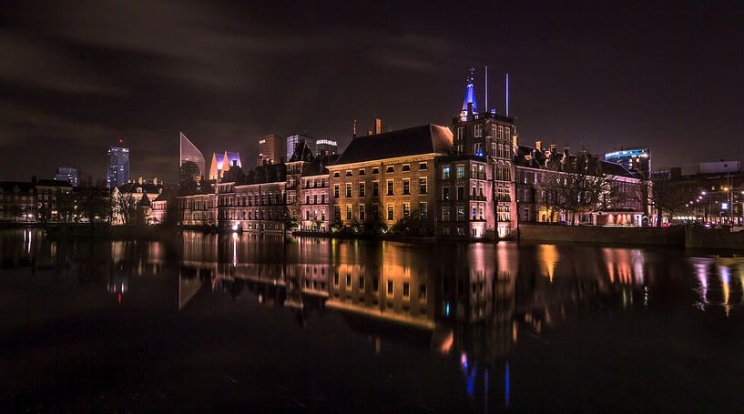 Een avond langs de Haagse Hofvijver by René Rollema