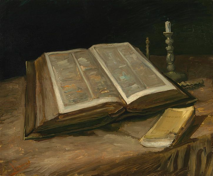 Stillleben mit Bibel, Vincent van Gogh von Meisterhafte Meister