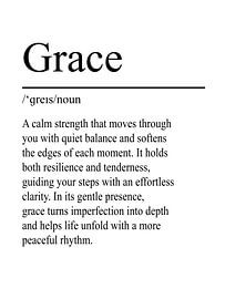 Grace Definition – White von WordsThatInspire