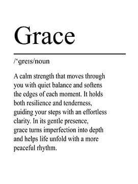 Grace Definition - White by WordsThatInspire