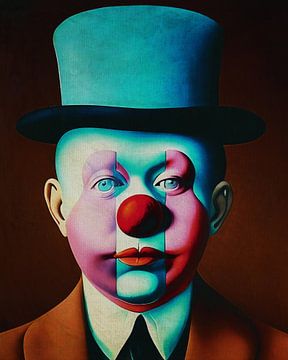 Clown met hoge hoed van Jan Keteleer