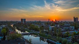 Tilburg gezien vanaf de Piushaven 