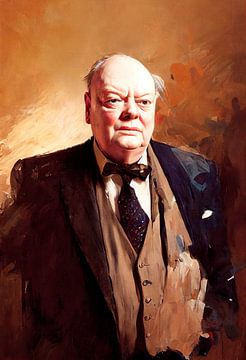 Winston Churchill in oil. Part 1 by Maarten Knops
