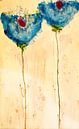 Zwei blaue Mohnblumen von Klaus Heidecker Miniaturansicht