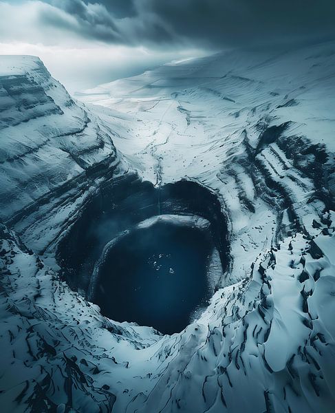 Polare Eiswüste von fernlichtsicht