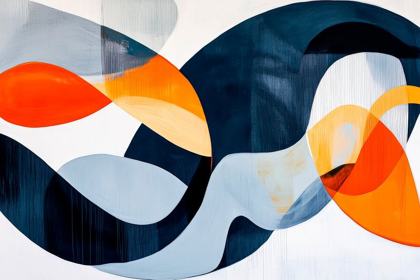 Colourful curved pattern play by Poster Art Shop