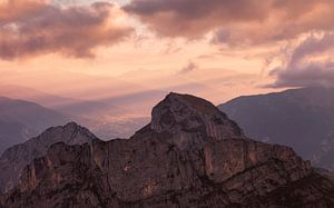 Alpen Zonsondergang van Frank Peters