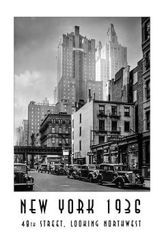 New York 1936: 48th Street, looking Northwest von Christian Müringer