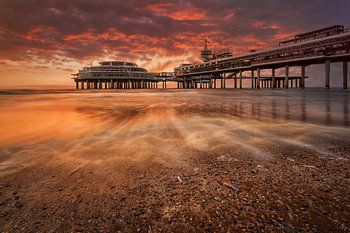 Scheveningen au coucher du soleil