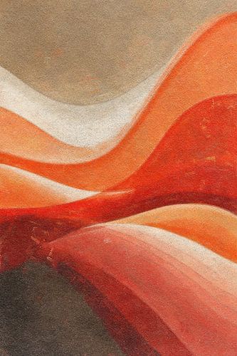 Undulating layers in warm light